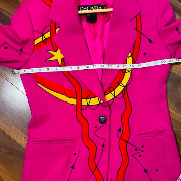 Escada  Color block multi color unique abstract Blazer - Picture 5 of 8